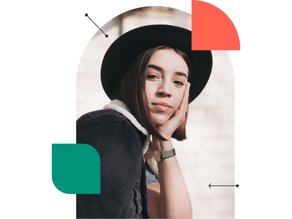 Visual designer wearing a hat